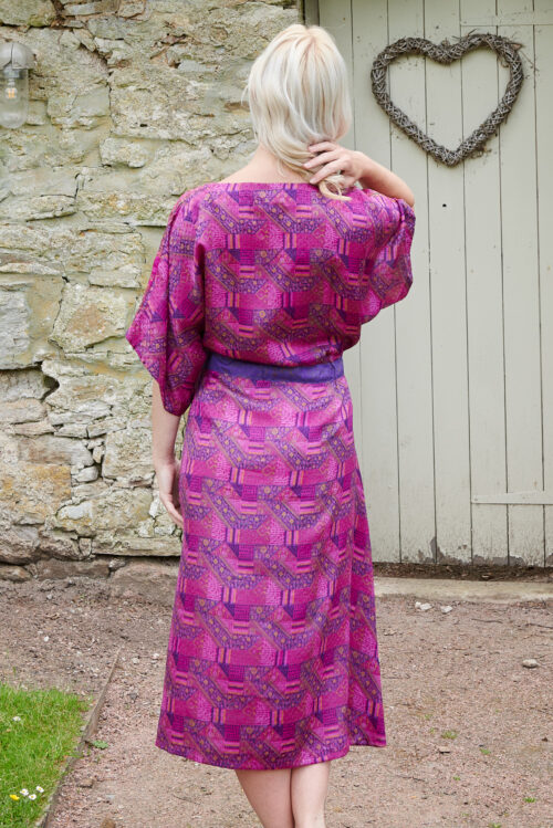 Jacinda Recycled Silk Sari Print Dress J4