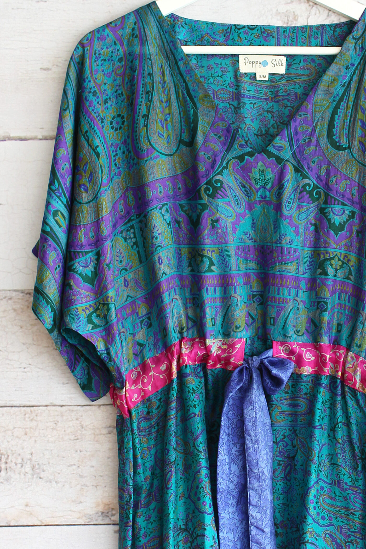 Jacinda Recycled Silk Sari Print Dress J13