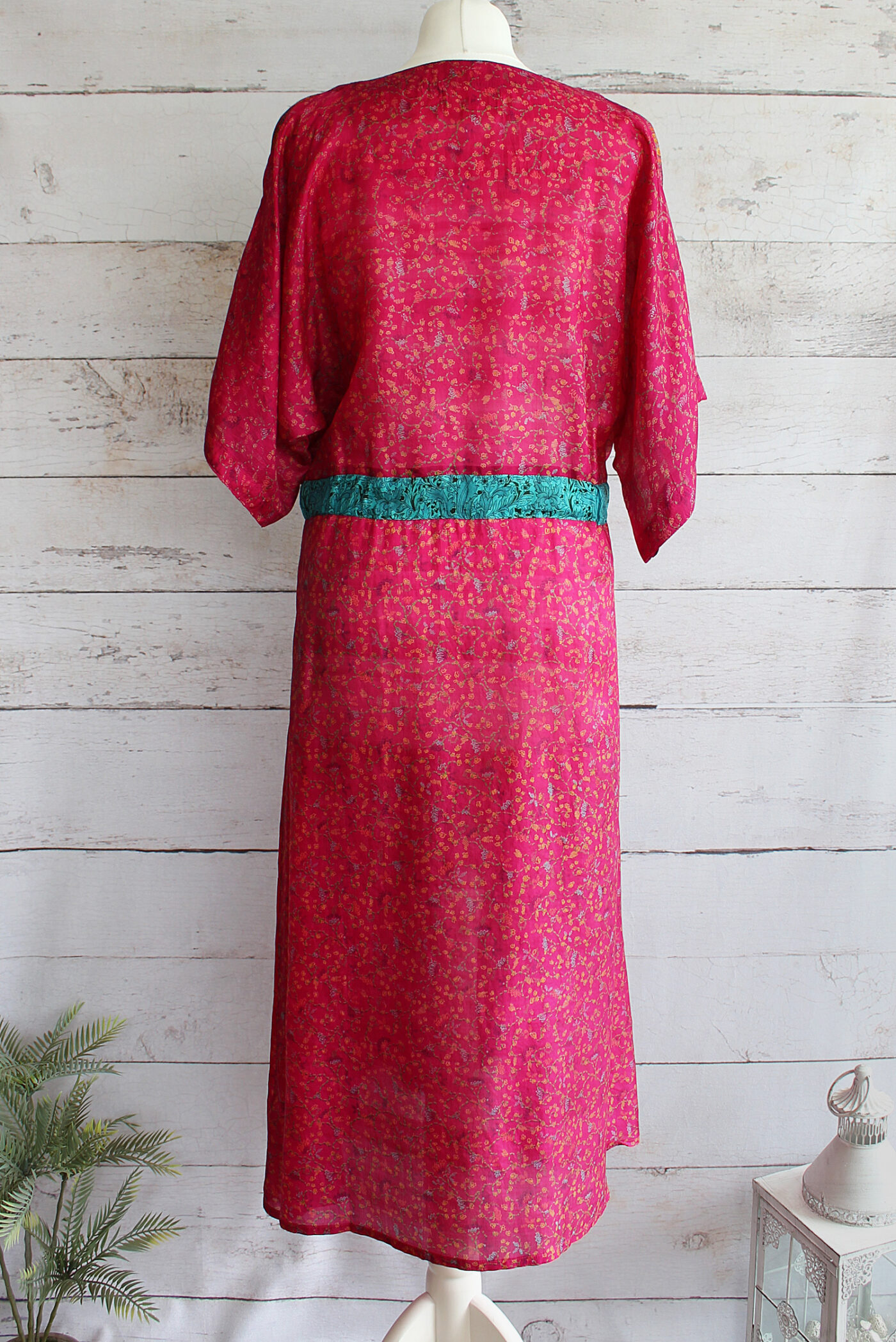 Jacinda Recycled Silk Sari Print Dress J16