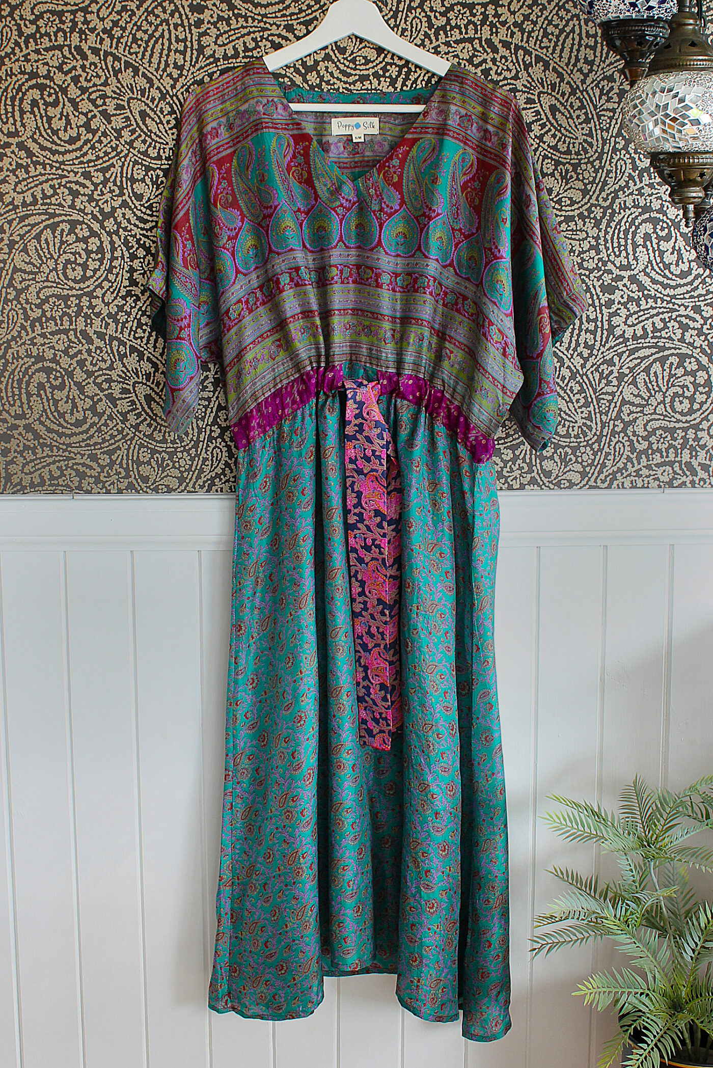 Jacinda Recycled Silk Sari Print Dress J20