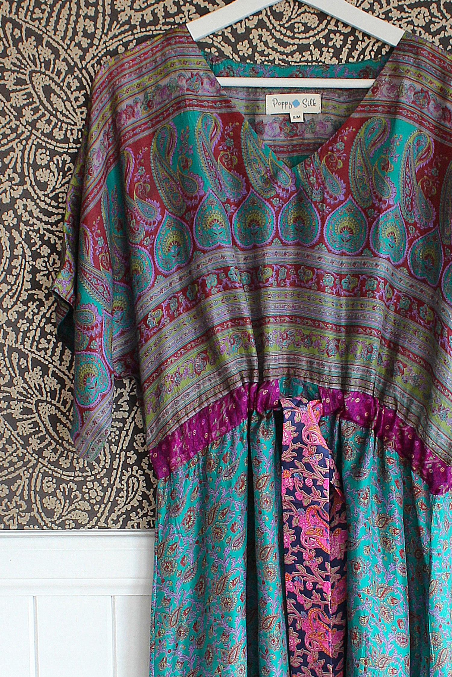 Jacinda Recycled Silk Sari Print Dress J20