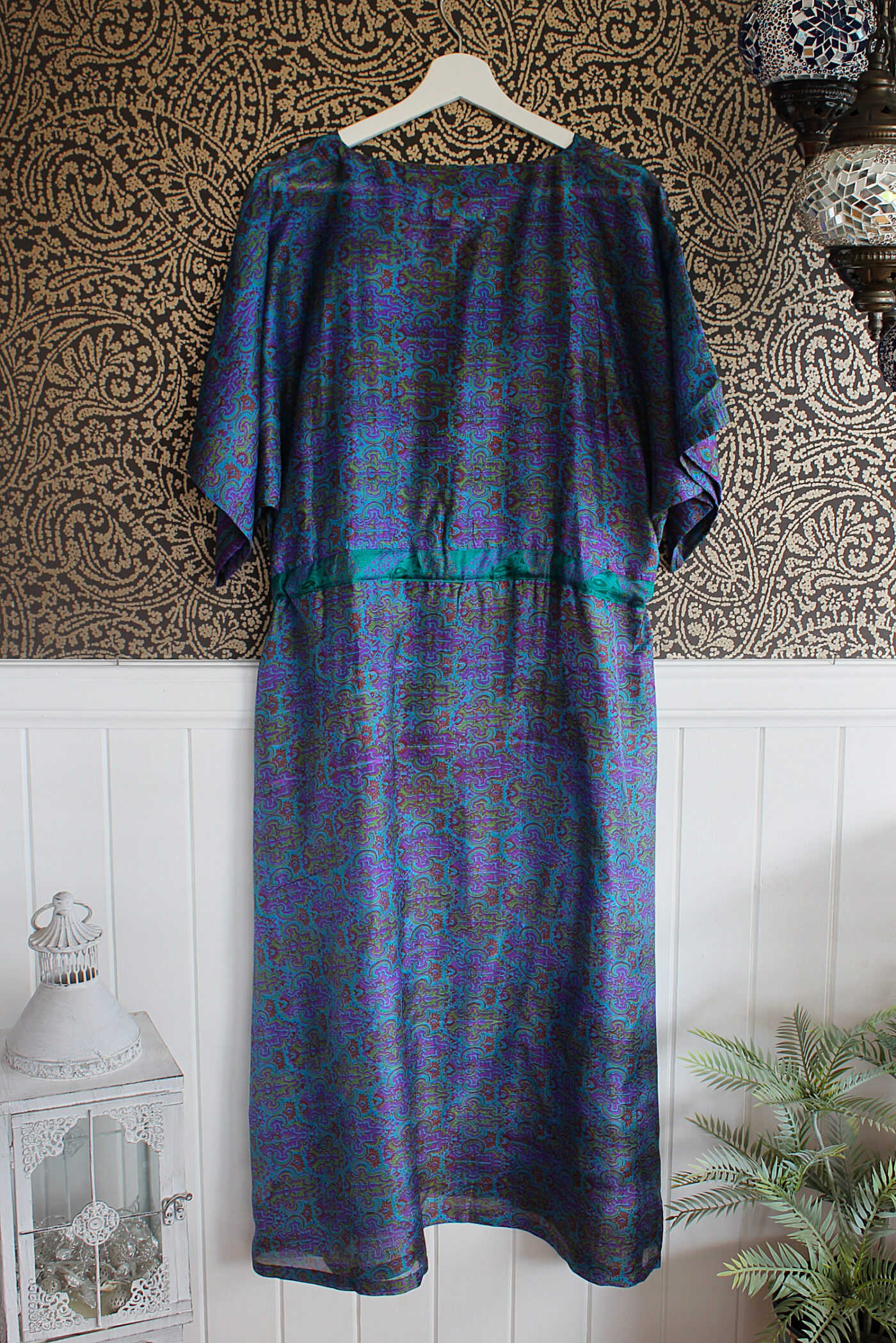 Jacinda Recycled Silk Sari Print Dress J21