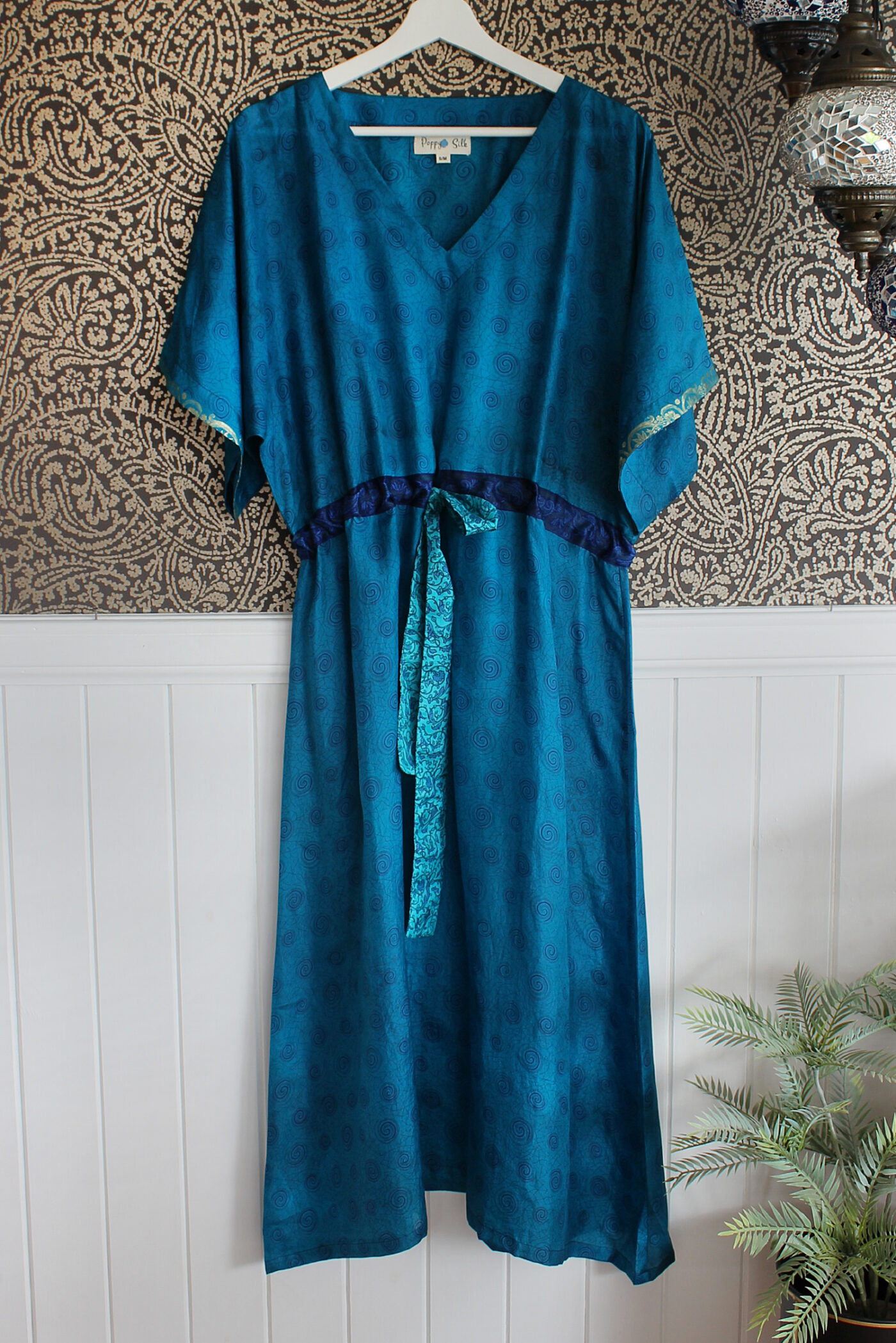 Jacinda Recycled Silk Sari Print Dress J25