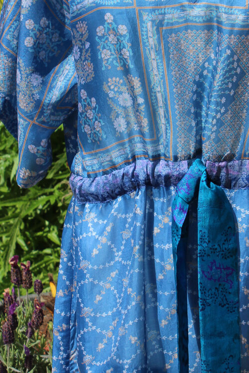 Jacinda Recycled Silk Sari Print Dress J9