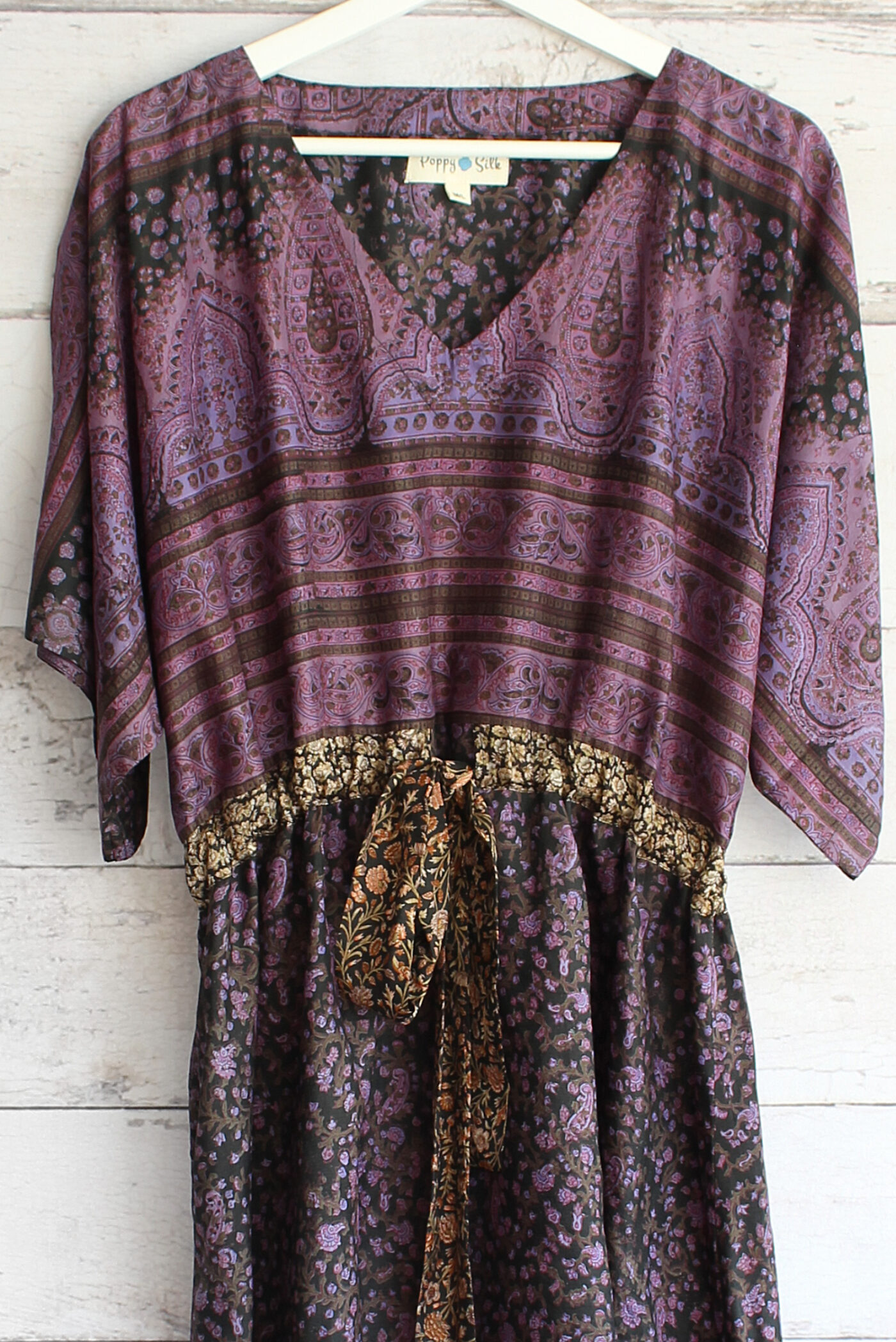 Jacinda Recycled Silk Sari Print Dress J31