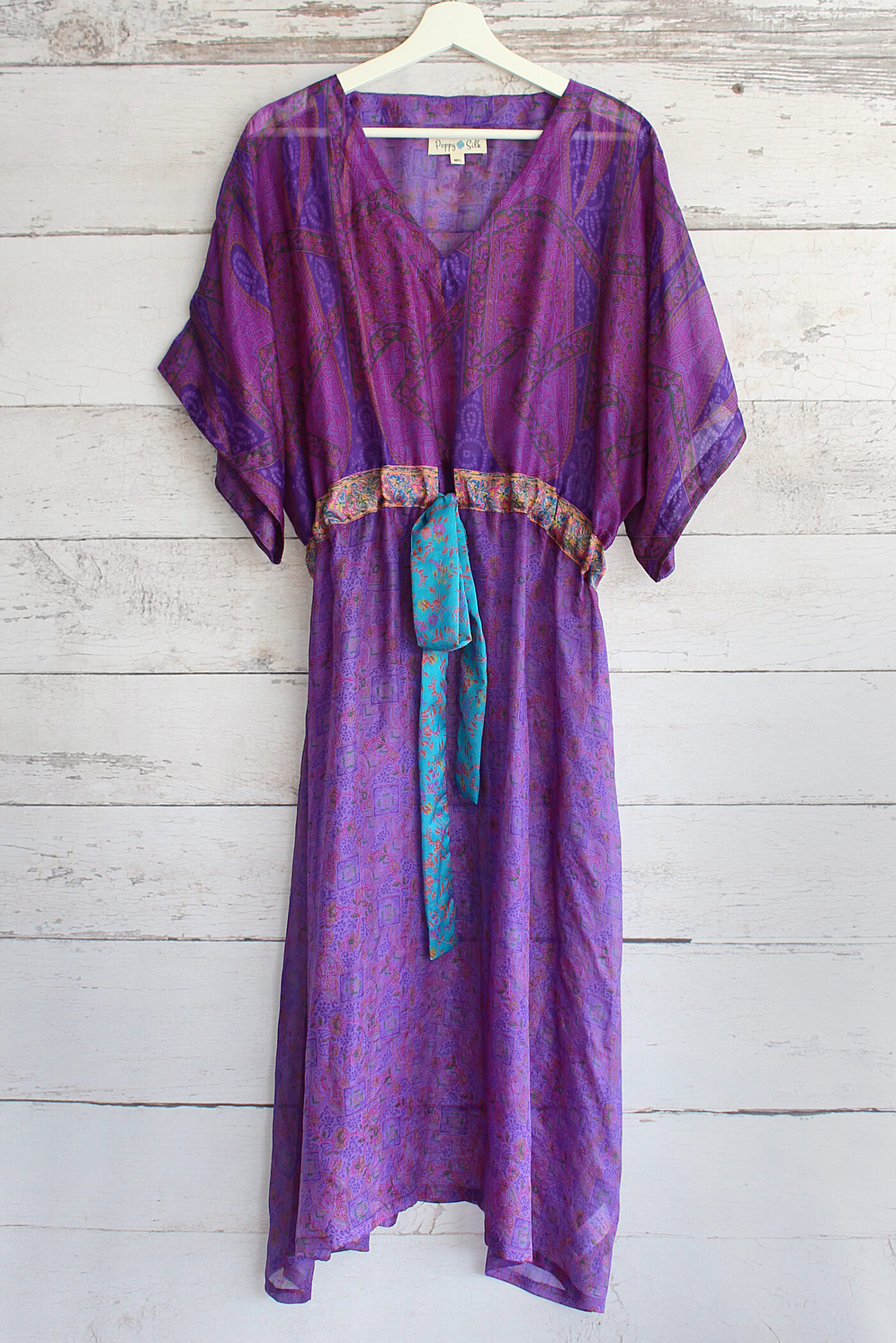 Jacinda Recycled Silk Sari Print Dress J33