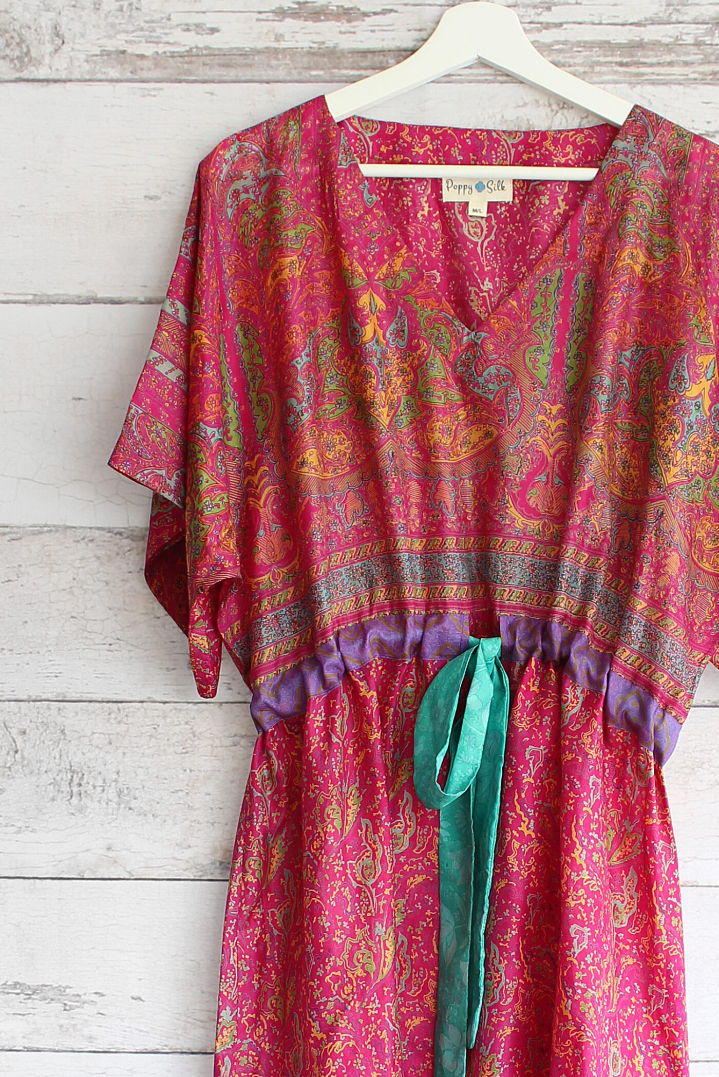 Jacinda Recycled Silk Sari Print Dress J35