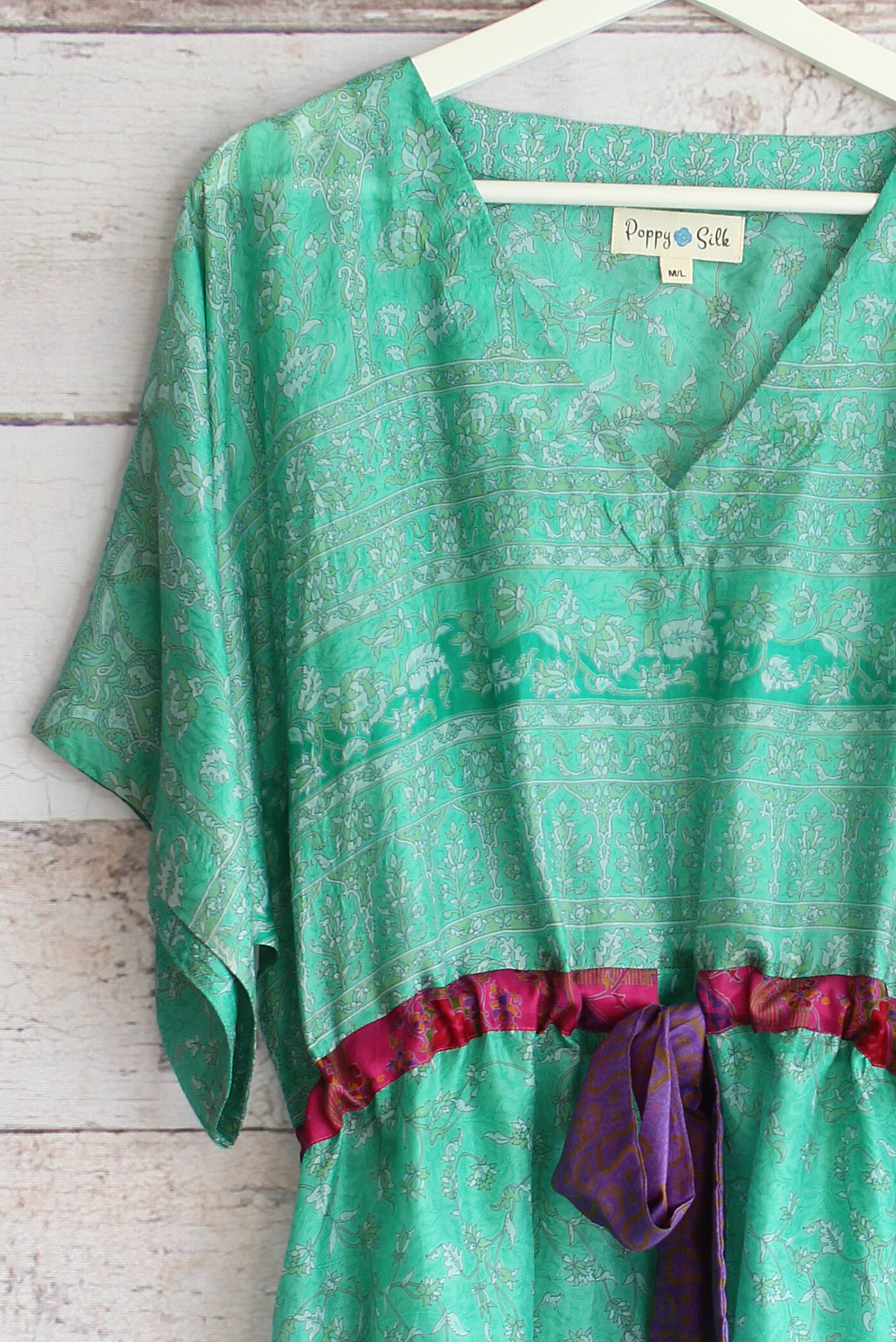 Jacinda Recycled Silk Sari Print Dress J36