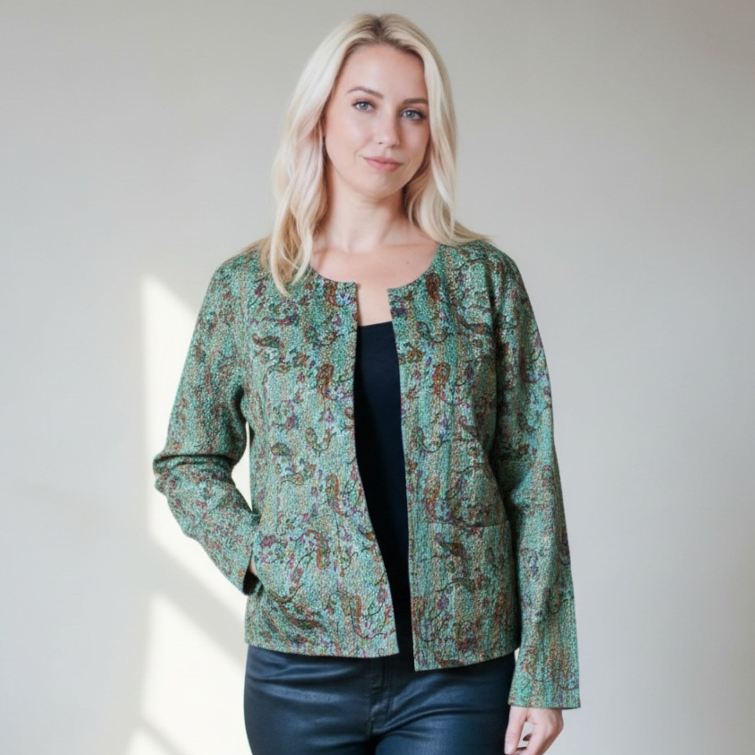 Hana Silk Kantha Hand Stitched Ladies Jacket 30